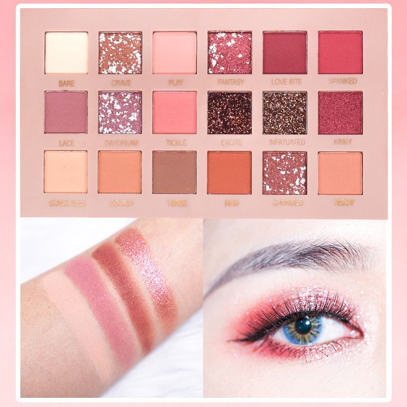 18 Color Eyeshadow Palette Matte Shimmer Glitter Eye Shadow Makeup Cosmetics