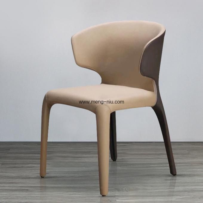 Full upholstered PU or Fabric dining chair, cafe chair, upholstered hola chair without arm