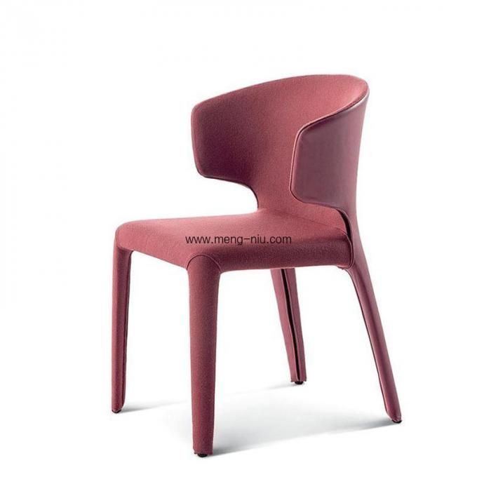 Full upholstered PU or Fabric dining chair, cafe chair, upholstered hola chair without arm