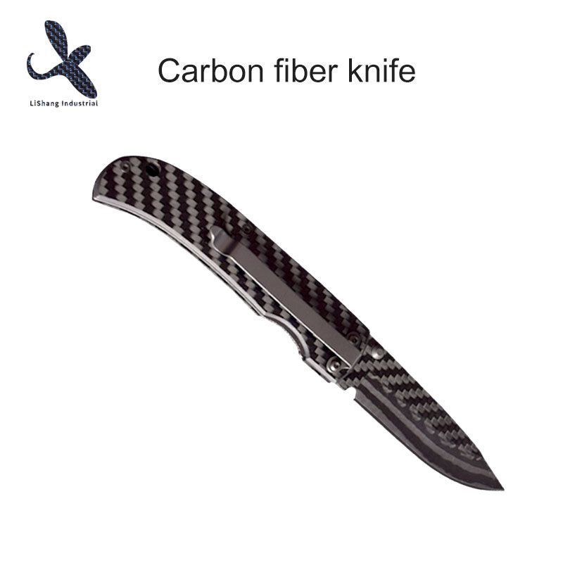 100% Carbon fiber knife army knife patented shape folding knife