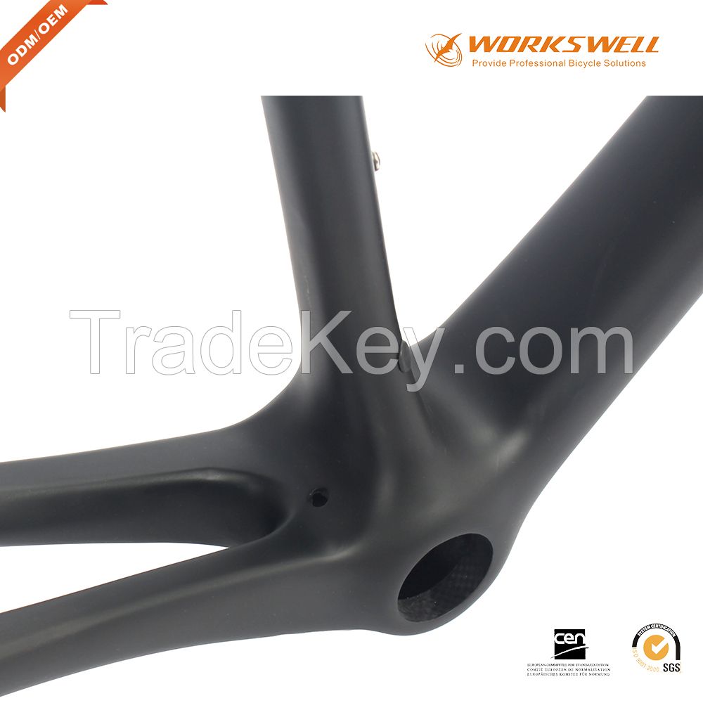 Workswell DI2 Internal Cable Routing Carbon TT Road Bike Frame Carbon Time Trial Frame Endurance Super light frame