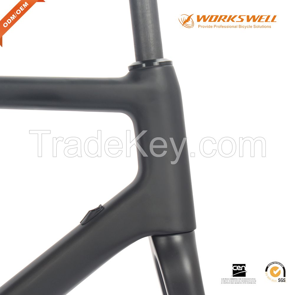 Workswell DI2 Internal Cable Routing Carbon TT Road Bike Frame Carbon Time Trial Frame Endurance Super light frame