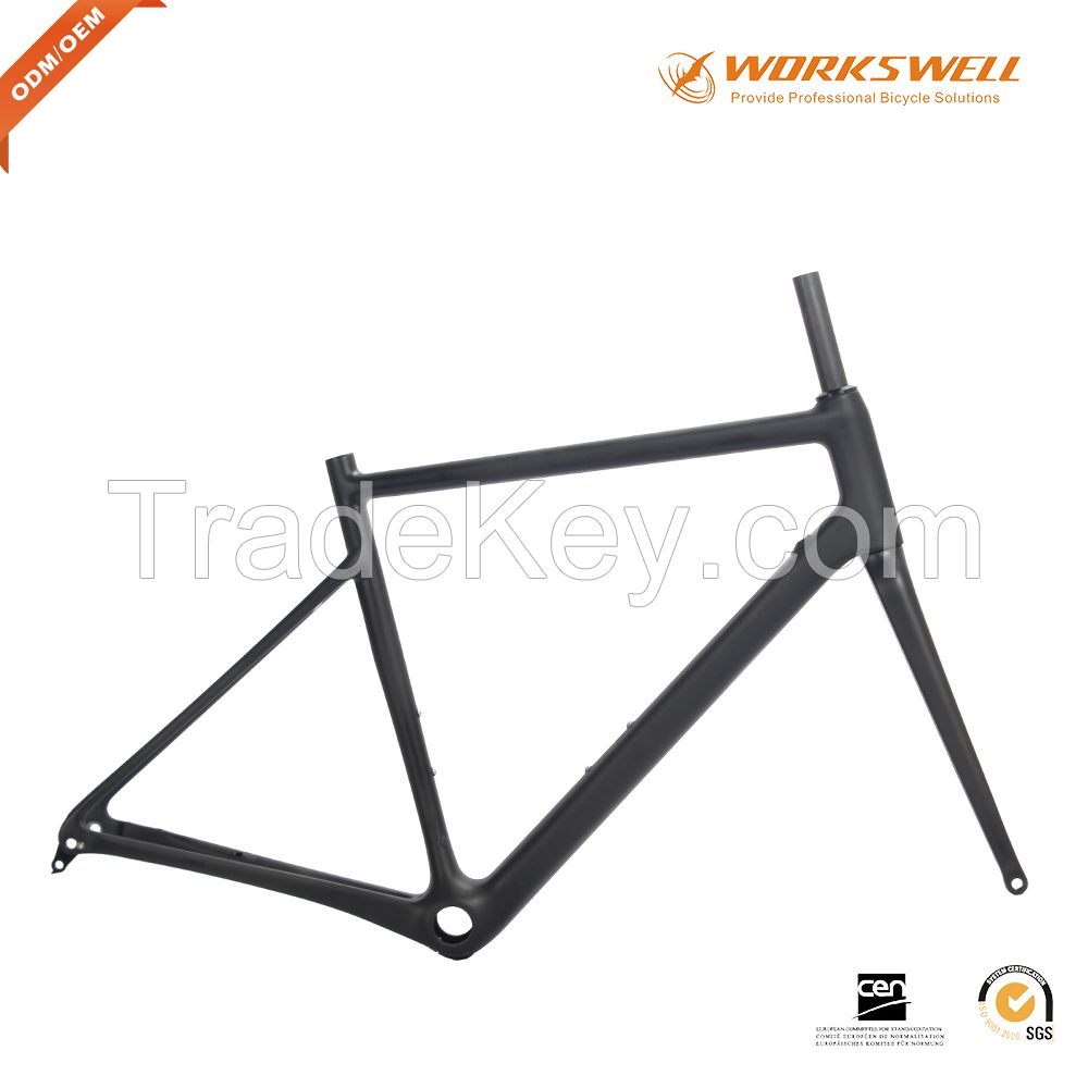 Workswell DI2 Internal Cable Routing Carbon TT Road Bike Frame Carbon Time Trial Frame Endurance Super light frame