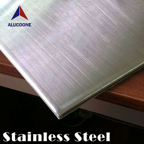 ALUCOONE Mirror Embossed Hairline Brush Brushed Emboss Polished Stainless Steel Composite Panel