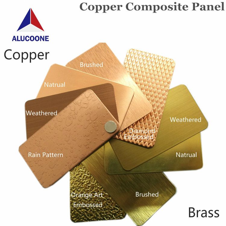 Alucoone Copper Brushed composite panel copper panels