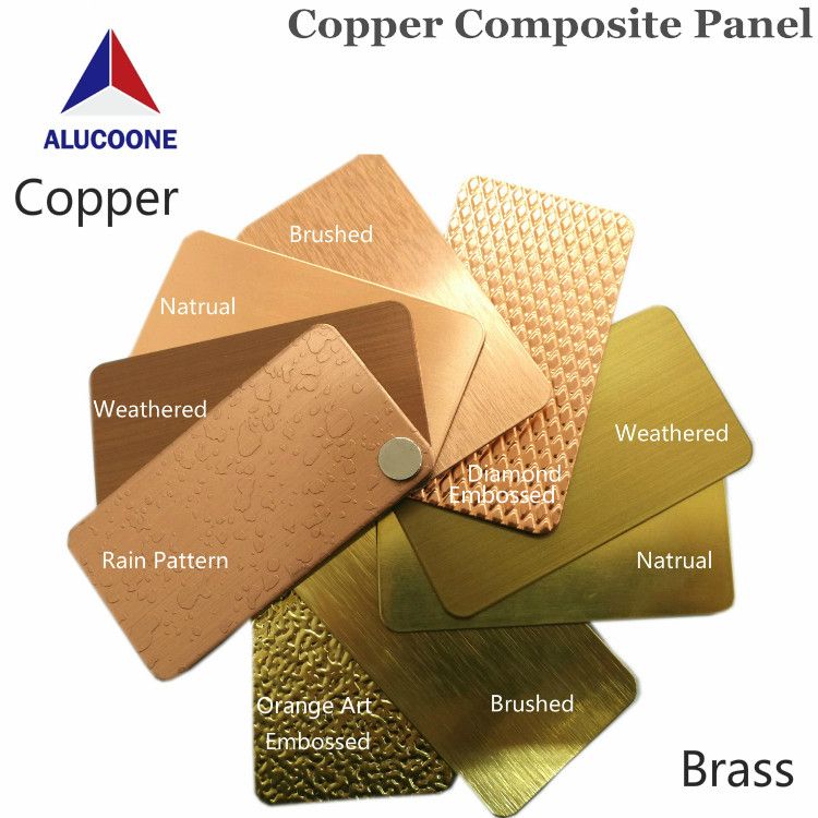 Alucoone Art Embossed copper composite panel supplier