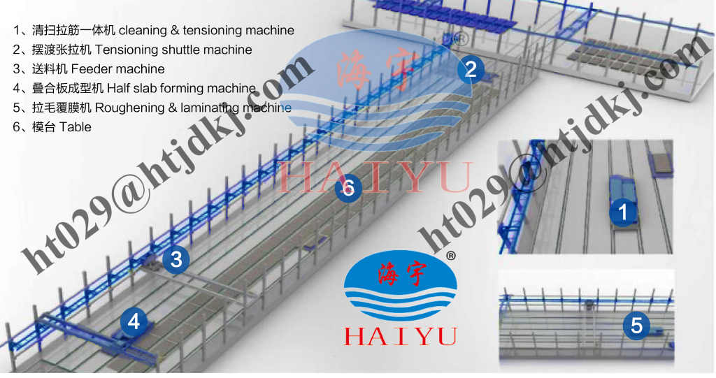 HCXT prestressed long-line platform half slab production line