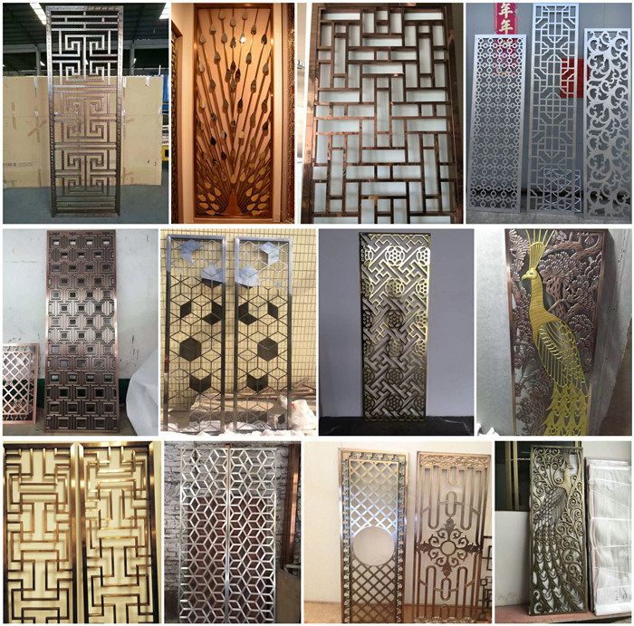 customized laser cut stainless steel decorative divider screen
