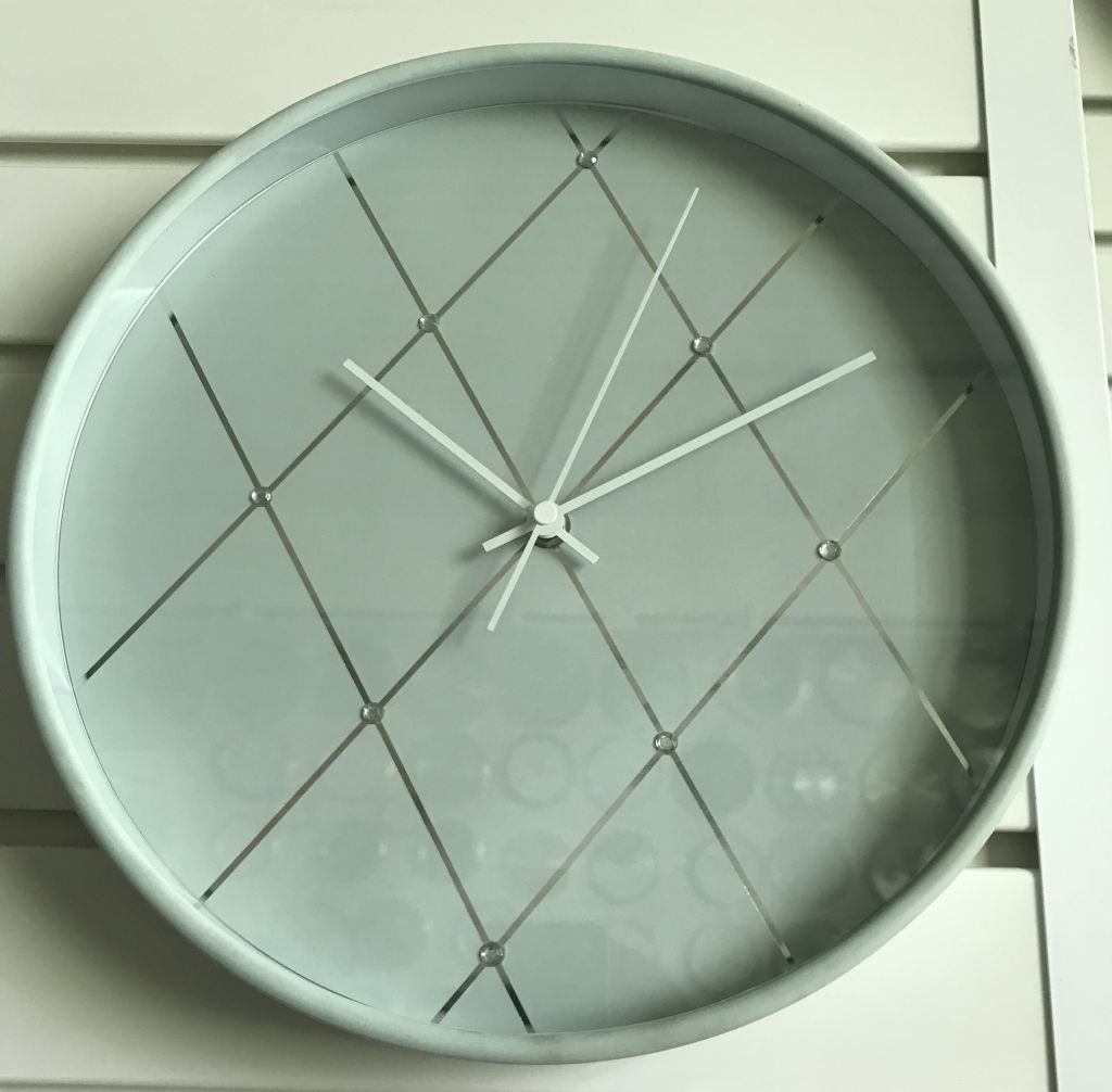Plastic wall clock with drill
