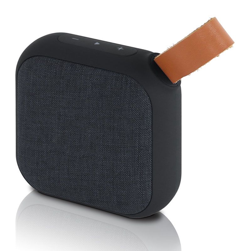 Rectangular shape mini wireless bluetooth waterproof fabric speaker with leather handle