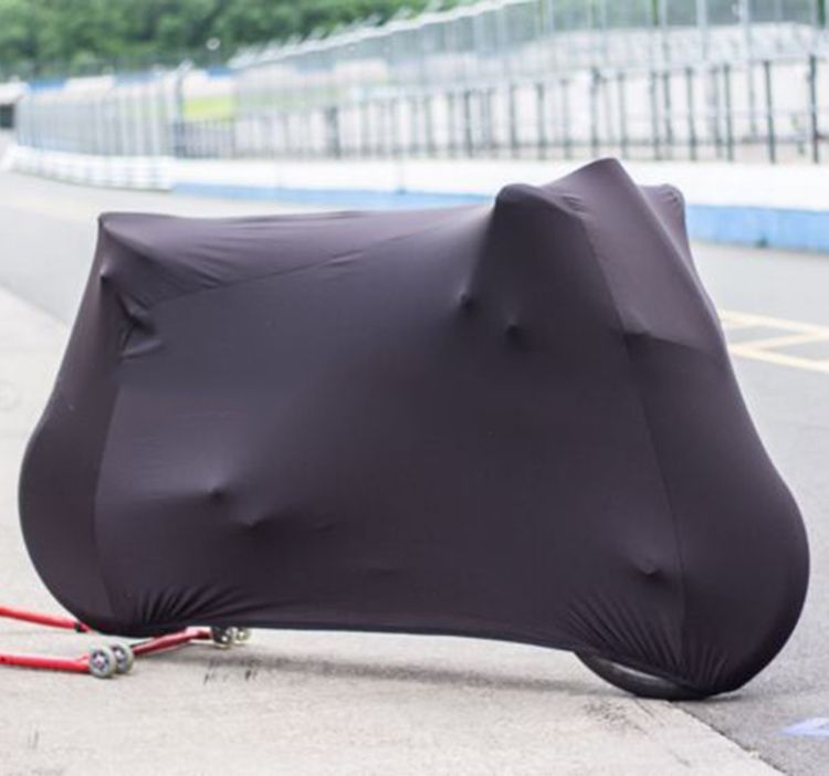 Stock Black Indoor Super Soft Stretch Motorcycle Cover