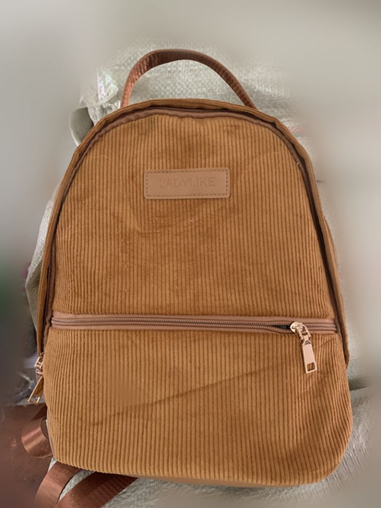 2019 fashion retro style corduroy backpack soft daily adult backpack