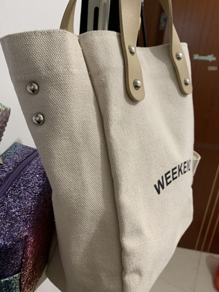 2019 fashion wholesale shopping bag canvas handbag pure color tote bag