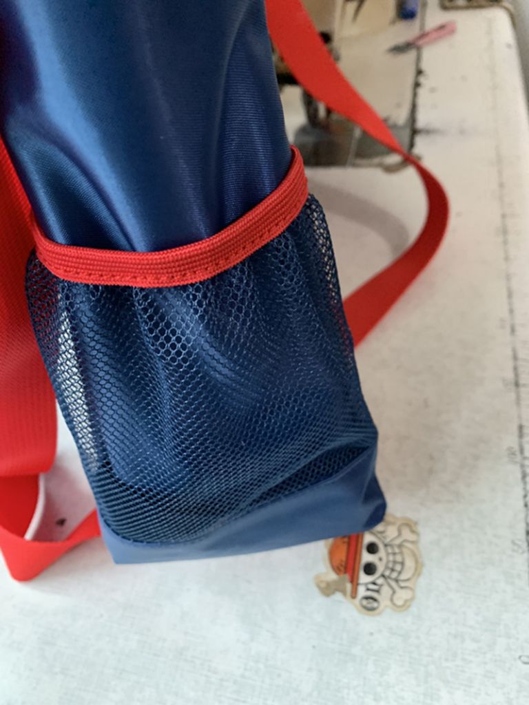 Fashion style Navy Blue bat sign backpack popular soft unisex backpack