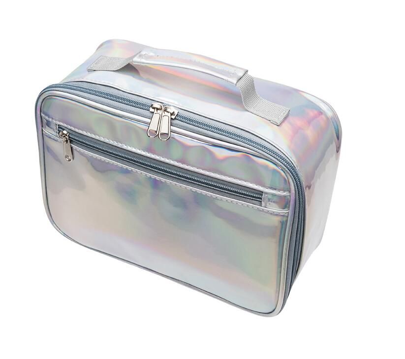 2019 fashion style cooler bag  outdoor tote laser silvery cooler bag