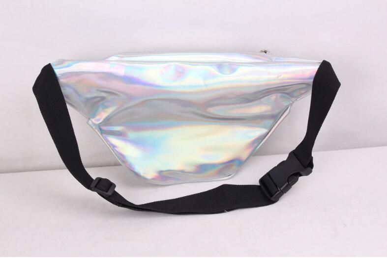 2019 fashion wholesale outdoor waist bag laser pu unisex waist packs