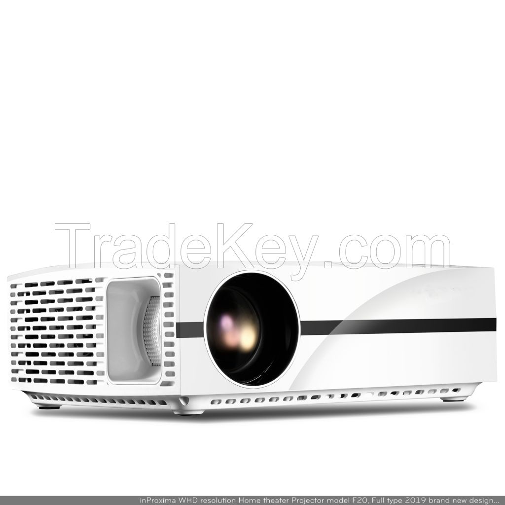 Exclusive Industrial Design For The Best Home Theater Brand New Inproxima F20 Led Projector, 3800 Lumens White Brightness With Wifi System