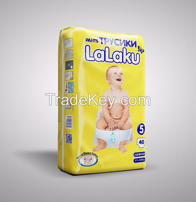 High Quality Super-soft Absorbent Wholesale Diapers Disposable (LALAKU)