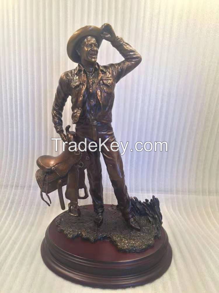 Cowboy Bronze sculpture