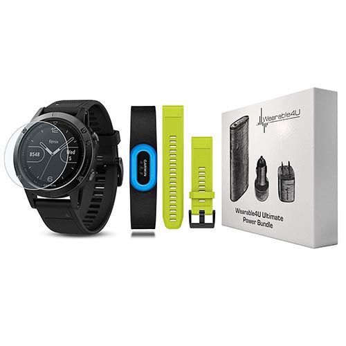 Garmin Fenix 5 GPS Multisport Watch Wearable4U Performer Bundle   