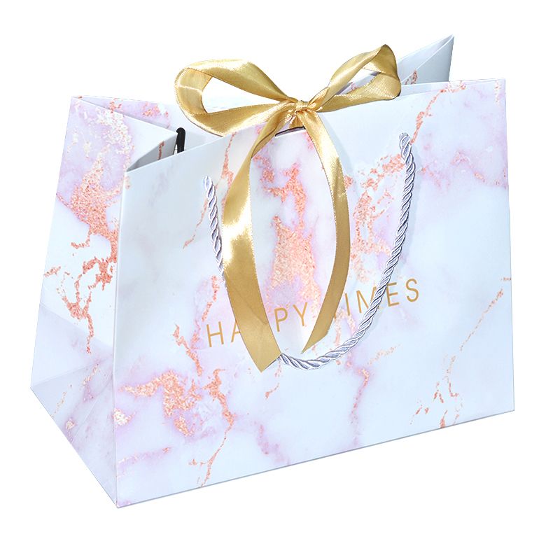 Eco Friendly custom hot stamping logo business gift packing paper bag