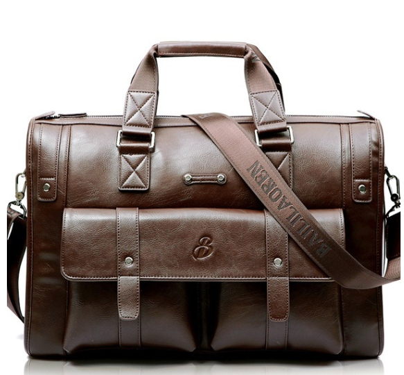 Fashion 100% Brand New Men Business Vintage Laptop Bag Briefcase Big Capacity Horizontal Handbag Travel Bag