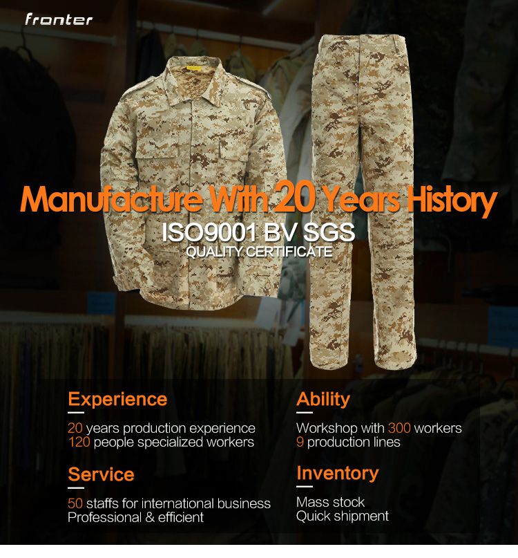 Military camouflage best selling BDU uniform