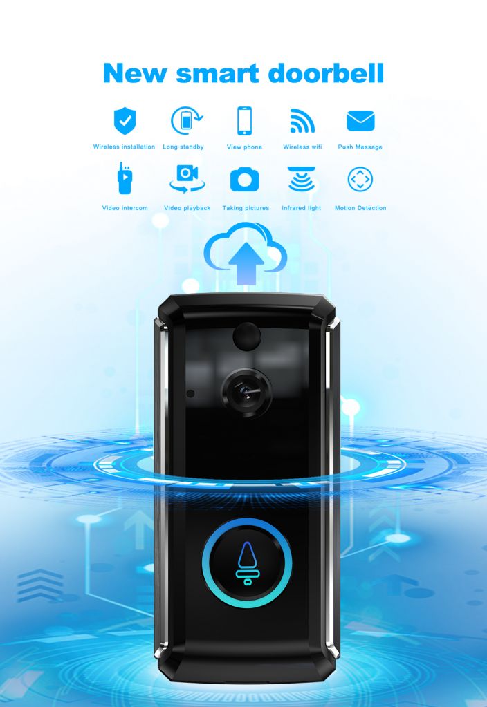 wifi doorbell video smart doorbell camera 2 way Audio Long Range 220v Visual Wireless Doorbell 