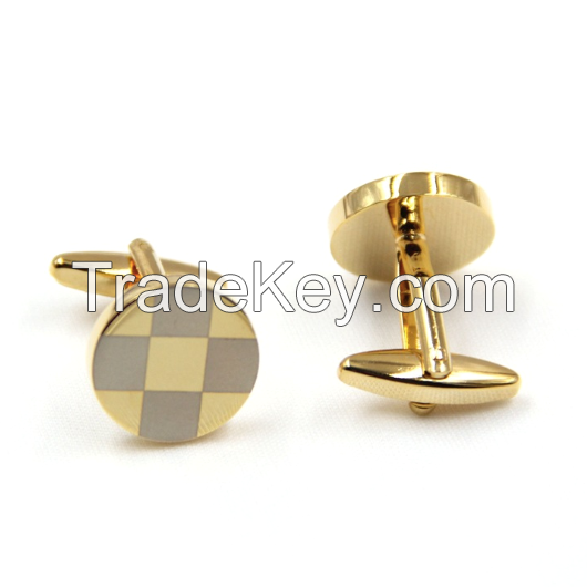 Round Check Cufflink