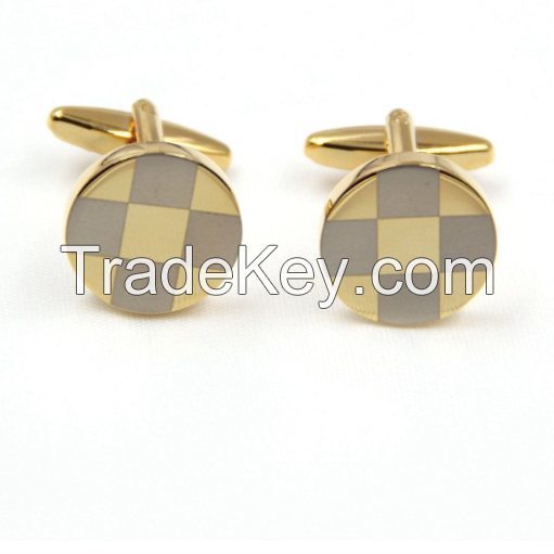 Round Check Cufflink