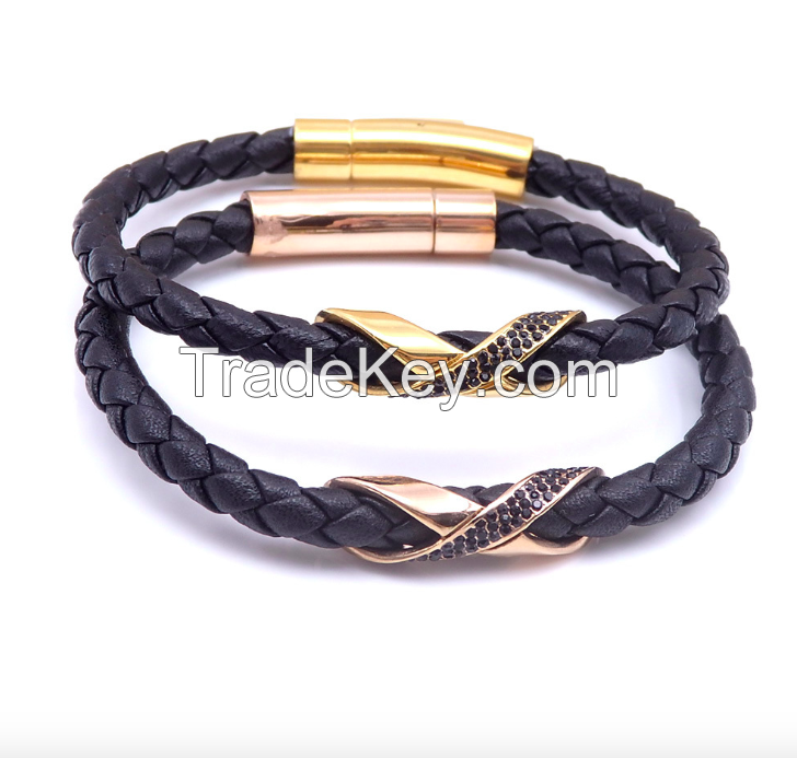 Infinity Sign Leather Bracelet