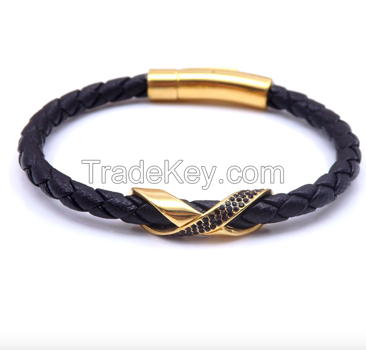 Infinity Sign Leather Bracelet