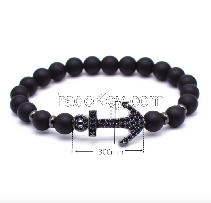 Anchor Stone Beads Bracelet