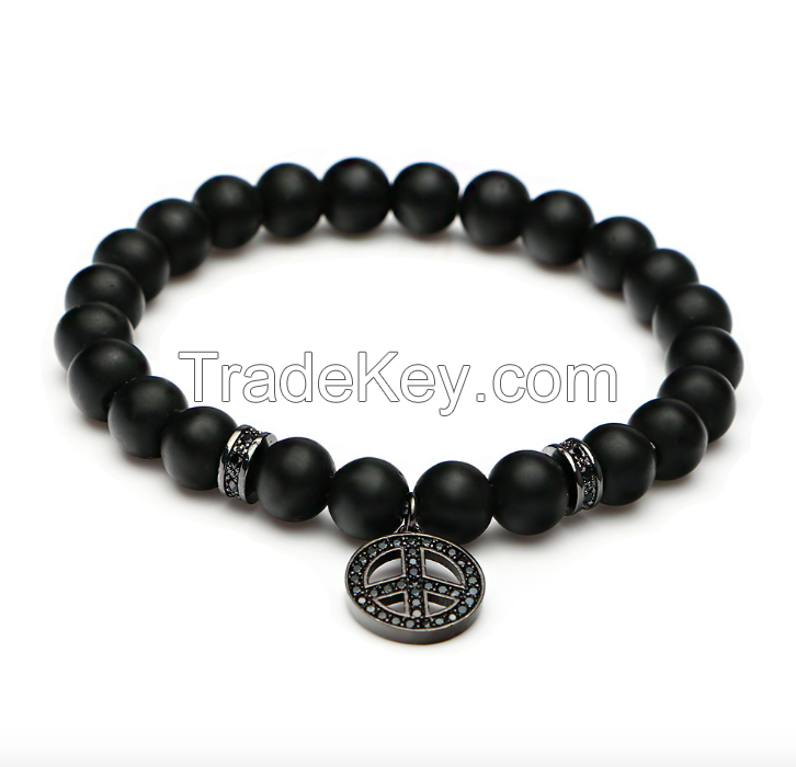 Skull Stone Beads Bracelet