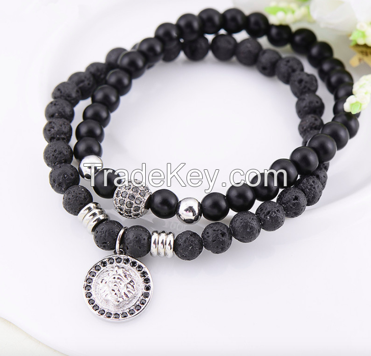 Lion Sign Beads Bracelet