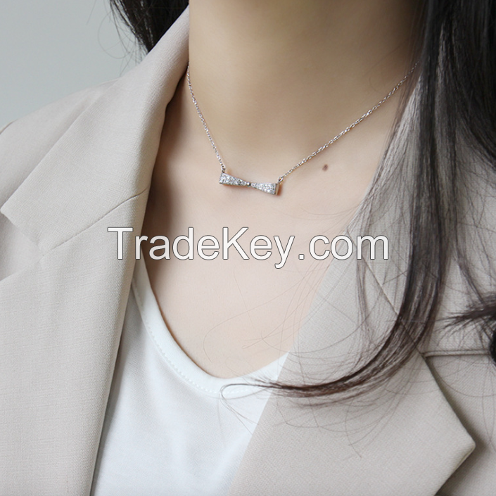 Gemstone Necklace, Tie bow Necklace -29