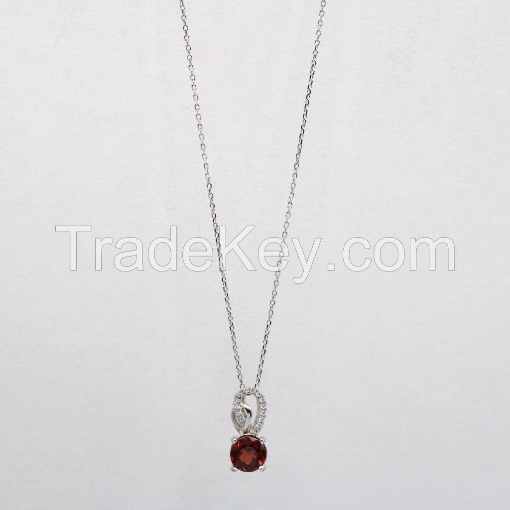 Gemstone Garnet Necklace-SG05