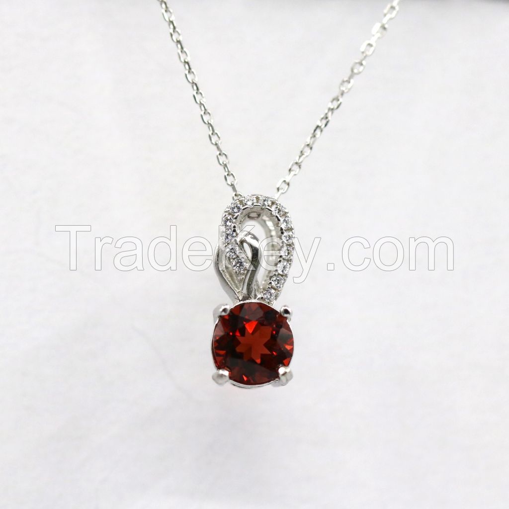 Gemstone Garnet Necklace-SG05