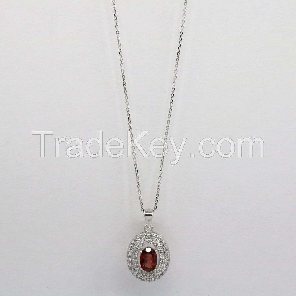 Gemstone Peridot Necklace-SG08