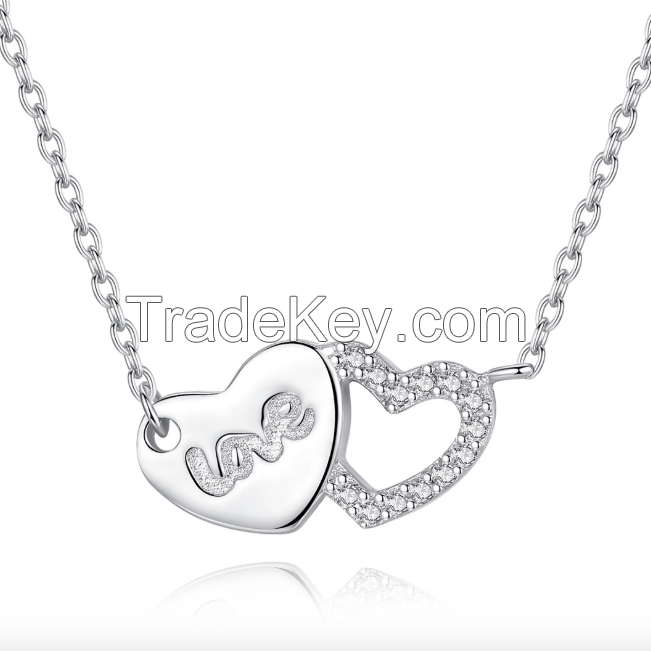 Silver Heart Necklace-SN2