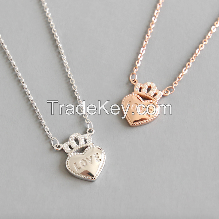 Silver Heart Necklace-SN9