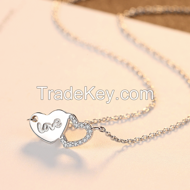 Silver Heart Necklace-SN2