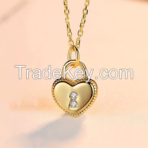 Silver Heart Necklace-SN1