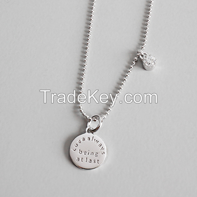 Silver Dot Necklace-SN7