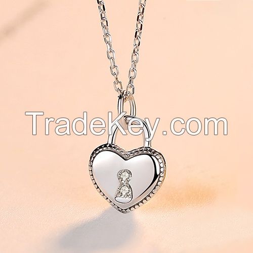 Silver Heart Necklace-SN1
