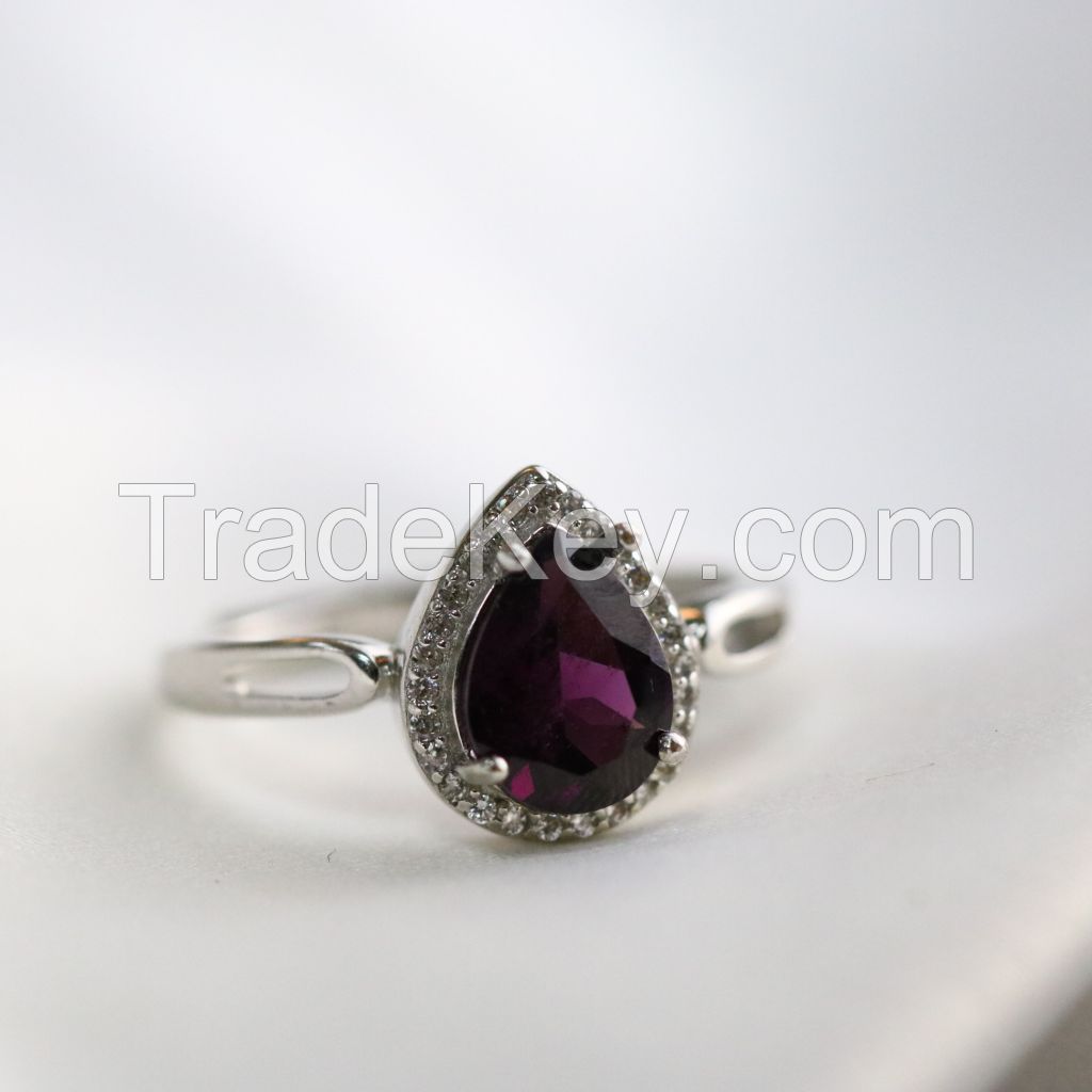 Gemstone Ring, Pear shape Ring-SGR02