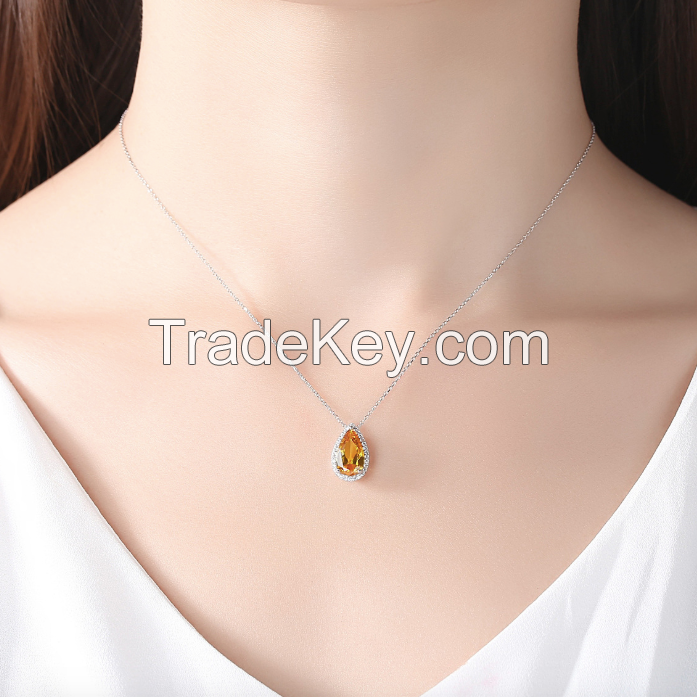 Solitaire Gemstone Necklace-14