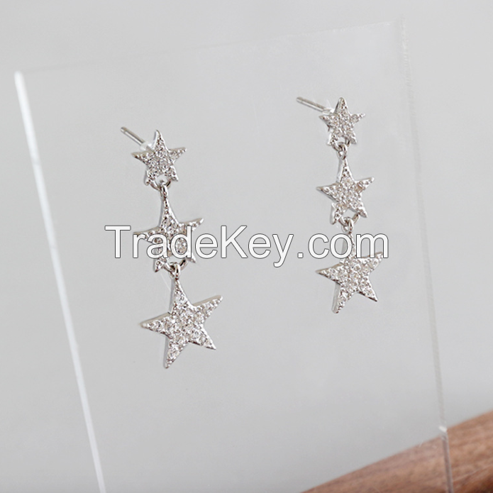 Chandelier Silver Earring-38