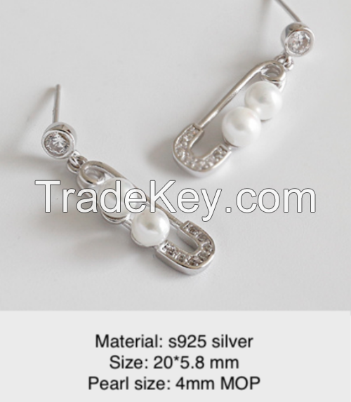 Chandelier Silver Earring-37