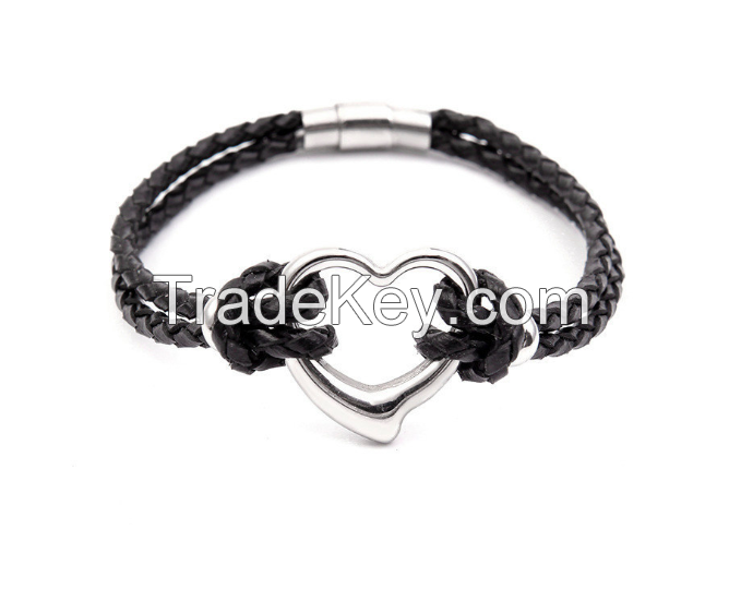 Heart Leather Bracelet